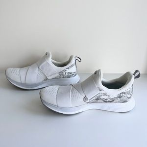 TIEM Womens Sneakers - Ivory Snake Size 7 WORN ONCE